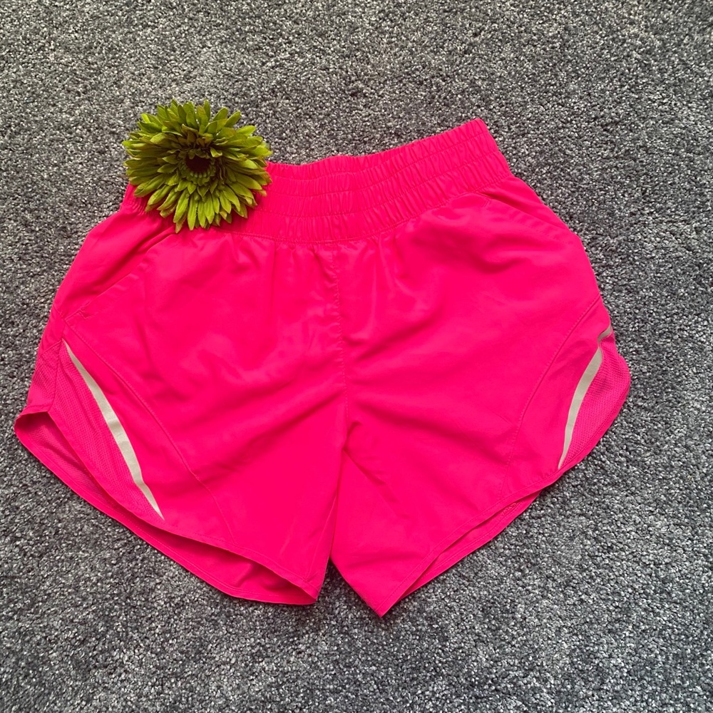Hot pink athletic shorts